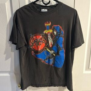 Slayer concert tee used size L does have 2 hole front and back